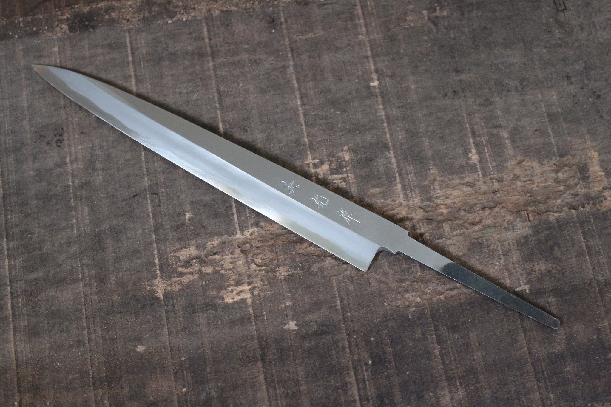 Left Hand ibuki tanzo Sasaoka blank blade forged blue #2 steel Yanagiba Sashimi knife 240mm