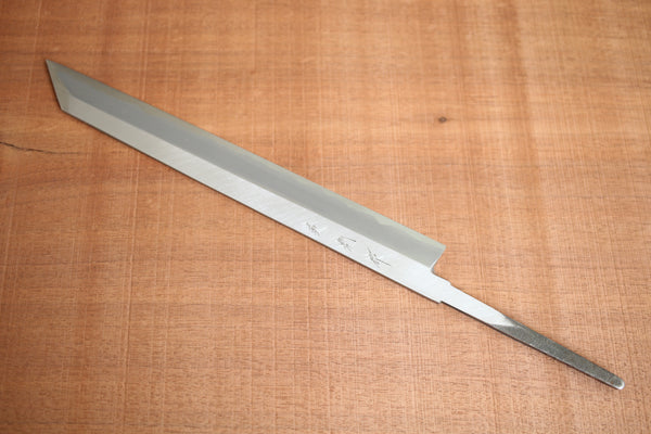 ibuki Sasaoka blank blade hand forged blue #2 steel Kiritsuke Kengata Sashimi knife 270mm outlet B