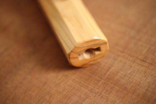 Olive wood octagon Wa handle 140mm