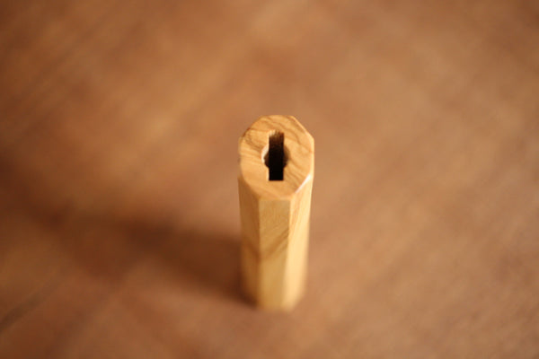 Olive wood octagon Wa handle 140mm