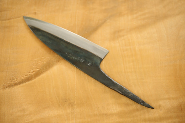 ibuki tanzo blank blade forged blue #1 steel Kurouchi Santoku knife 105mm