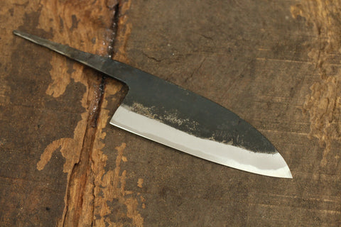 outlet Daisuke blank blade hand forged white 1 steel Kurouchi Santoku 110mm