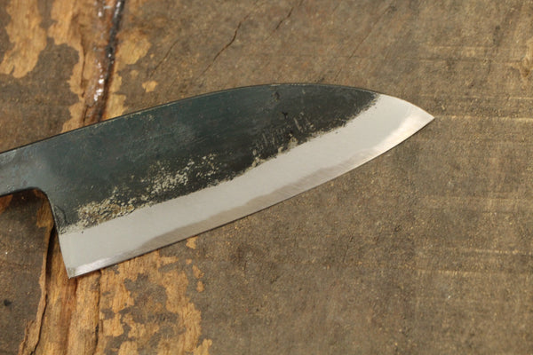 outlet Daisuke blank blade hand forged white 1 steel Kurouchi Santoku 110mm