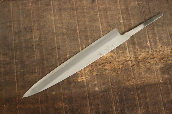 outlet BC ibuki tanzo Sasaoka blank blade forged blue #2 steel Yanagiba Sashimi knife 240mm Kasumi Hamon
