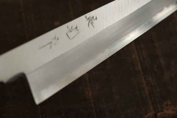 outlet BC ibuki tanzo Sasaoka blank blade forged blue #2 steel Yanagiba Sashimi knife 240mm Kasumi Hamon