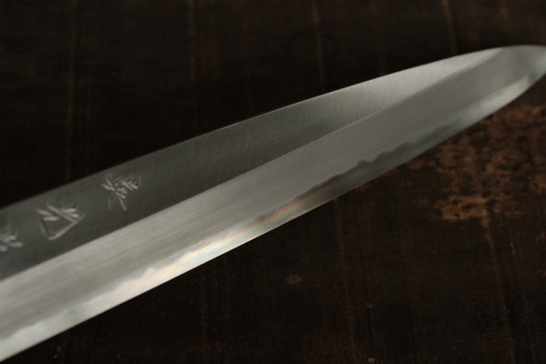 outlet BC ibuki tanzo Sasaoka blank blade forged blue #2 steel Yanagiba Sashimi knife 240mm Kasumi Hamon