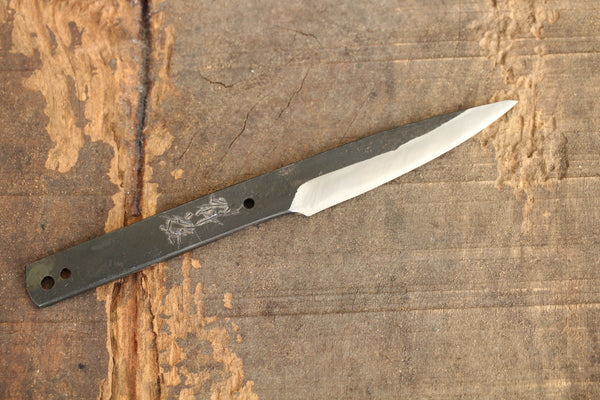 Shokei Blankoklinge Custom Messerherstellung Kurouchi weiß 2 Stahl Full Tang Messer 78mm