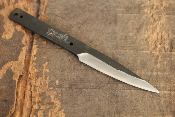 Shokei Blankoklinge Custom Messerherstellung Kurouchi weiß 2 Stahl Full Tang Messer 78mm