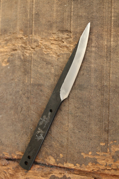 Shokei Blankoklinge Custom Messerherstellung Kurouchi weiß 2 Stahl Full Tang Messer 78mm