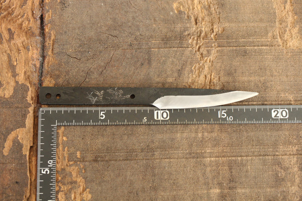 Shokei Blankoklinge Custom Messerherstellung Kurouchi weiß 2 Stahl Full Tang Messer 78mm