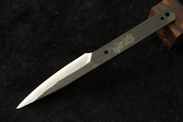 Shokei blank blade Custom knife Making Kurouchi white 2 steel Full tang knife 88mm