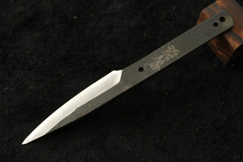 Shokei blank blade Custom knife Making Kurouchi white 2 steel Full tang knife 88mm