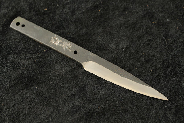 Shokei blank blade Custom knife Making Kurouchi white 2 steel Full tang knife 88mm