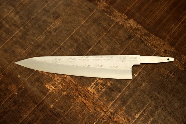 ibuki hammered VG-10 blank blade chef Gyuto knife 210mm