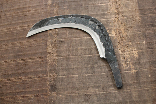 Yosuke Hand forged sickle garden scythe knife blank blade white #2 steel 230
