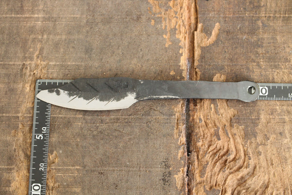 ibuki Shoryu Hand forged blank blade White #2 steel Kurouchi Full tang knife 85mm