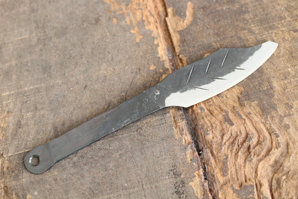 ibuki Shoryu Hand forged blank blade White #2 steel Kurouchi Full tang knife 85mm