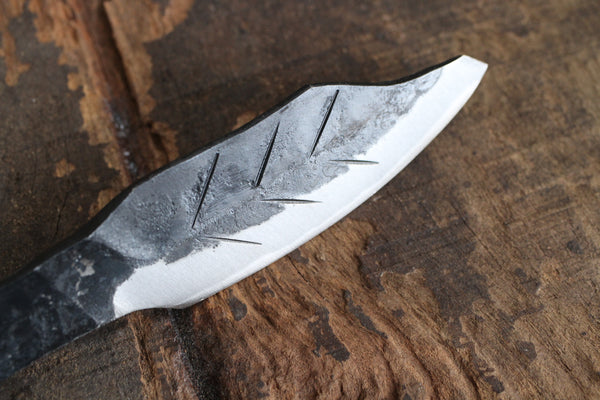 ibuki Shoryu Hand forged blank blade White #2 steel Kurouchi Full tang knife 85mm