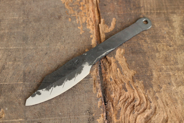 ibuki Shoryu Hand forged blank blade White #2 steel Kurouchi Full tang knife 85mm