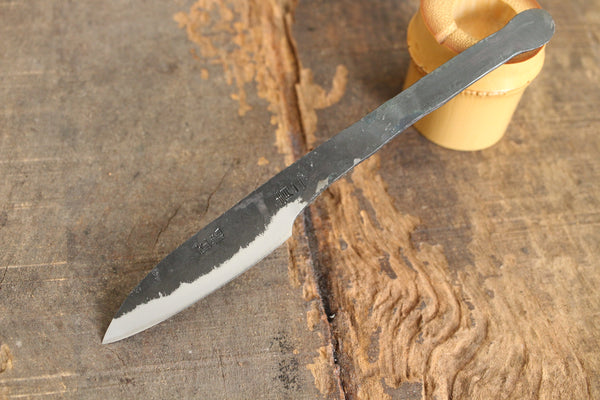 ibuki Shoryu Hand forged blank blade Blue #2 steel Kurouchi Full tang knife 75mm