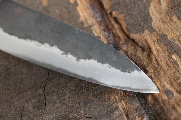 ibuki Shoryu Hand forged blank blade Blue #2 steel Kurouchi Full tang knife 75mm