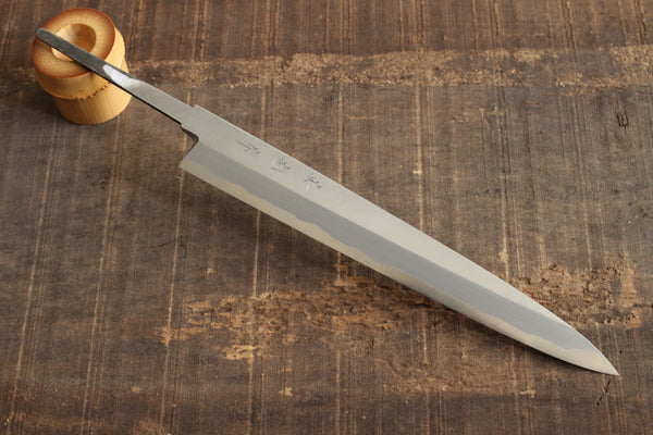 ibuki Sasaoka blank blade forged blue #2 steel Yanagiba Sashimi knife 270mm Kasumi Hamon
