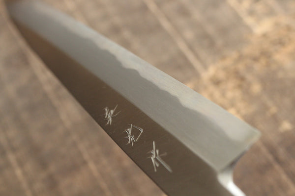 ibuki Sasaoka blank blade forged blue #2 steel Yanagiba Sashimi knife 270mm Kasumi Hamon