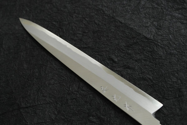 ibuki Sasaoka blank blade forged blue #2 steel Yanagiba Sashimi knife 270mm Kasumi Hamon