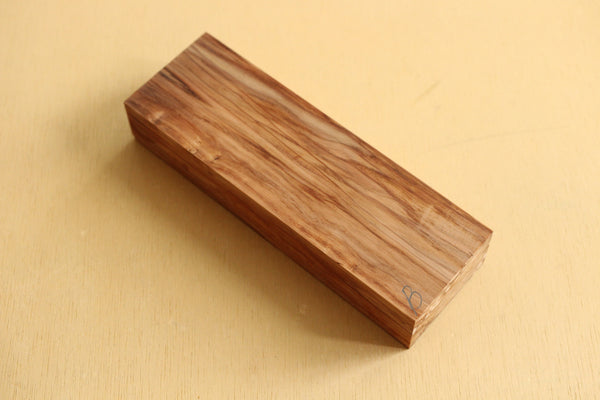 Japanese precious cedar gnarl wood knife handle blank B 155 x 50.5 x 27 mm