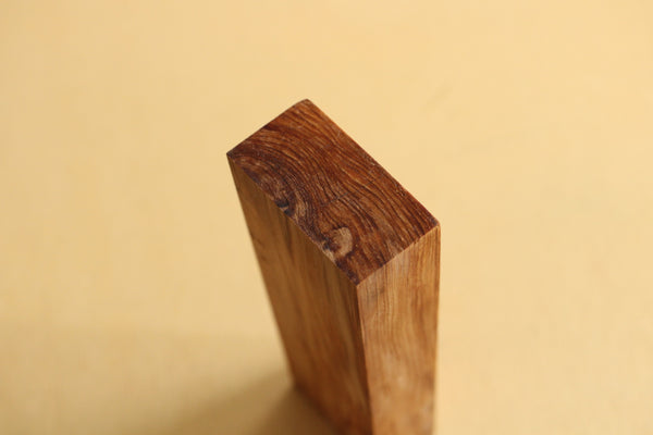 Japanese precious cedar gnarl wood knife handle blank B 155 x 50.5 x 27 mm
