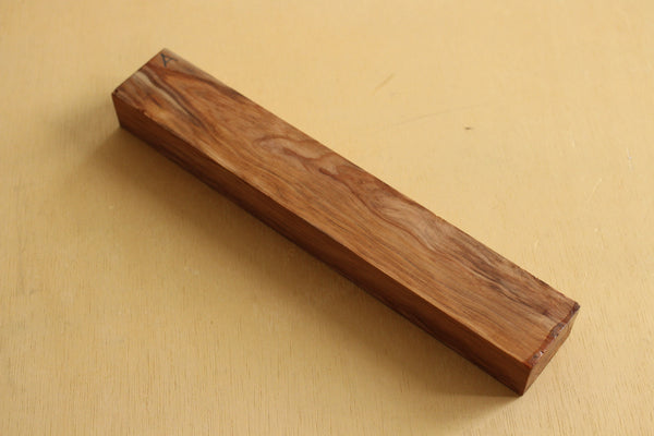 Japanese precious cedar gnarl wood knife handle blank A 262 x 41 x 28.5 mm