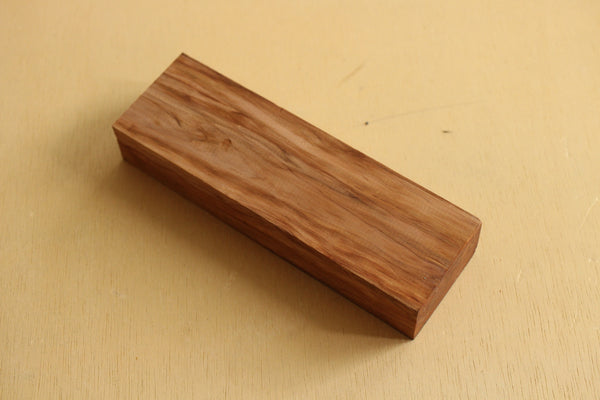 Japanese precious cedar gnarl wood knife handle blank C 160 x 50.5 x 27 mm