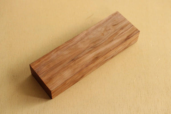 Japanese precious cedar gnarl wood knife handle blank C 160 x 50.5 x 27 mm