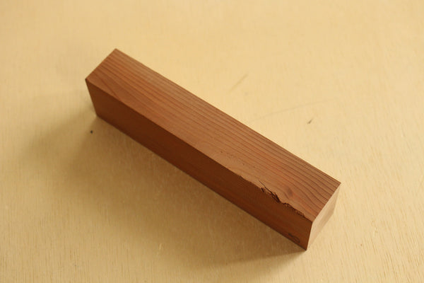 Japanese ichi taxus cuspidata wood knife handle blank B 160 x 40 x 29 mm