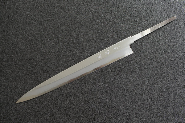 Left Hand ibuki Kasumi Hamon Sasaoka blank blade forged blue #2 steel Yanagiba Sashimi knife 270mm