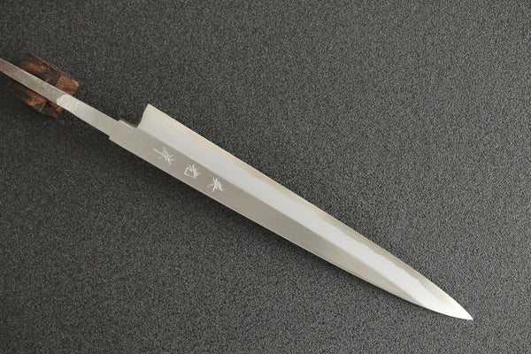 Left Hand ibuki Kasumi Hamon Sasaoka blank blade forged blue #2 steel Yanagiba Sashimi knife 270mm