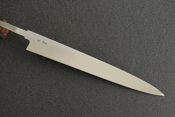 Left Hand ibuki Kasumi Hamon Sasaoka blank blade forged blue #2 steel Yanagiba Sashimi knife 270mm
