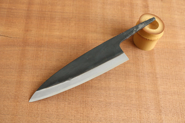 ibuki tanzo blank blade forged blue #1 steel Kurouchi Funayuki Gyuto Chef knife 185mm
