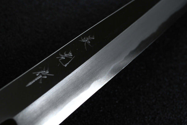 ibuki Sasaoka blank blade forged blue #2 steel Yanagiba Sashimi knife 270mm Kasumi Hamon R