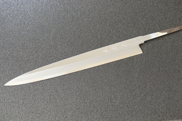 Left Hand ibuki Kasumi Hamon Sasaoka blank blade forged blue #2 steel Yanagiba Sashimi knife 270mm 2026