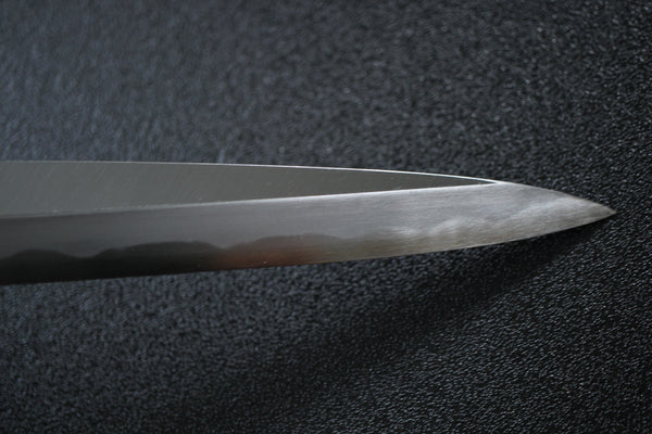 outlet A ibuki tanzo Sasaoka blank blade forged blue #2 steel Yanagiba Sashimi knife 240mm Kasumi Hamon
