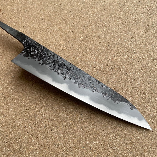 Kisuke Manaka blank blade Blue #2 steel Hand forged kasumi-hammered Chef Gyuto knife 190mm
