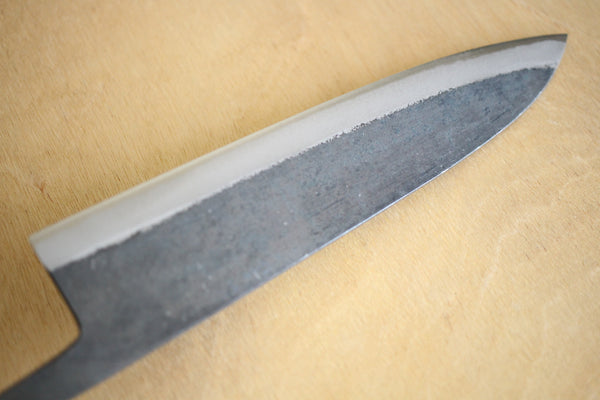 Kosuke Muneishi Lame vierge forgée à la main Couteau Kurouchi Gyuto en acier bleu #2 210mm