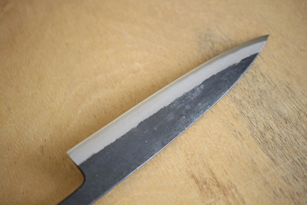 Kosuke Muneishi Håndsmedet blankt blad Blå #2 stål Kurouchi Småkniv 150mm