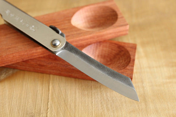 Kit de fabrication de cuillère de sculpture sur bois artisanal ibuki avec couteau pliant Higonokami