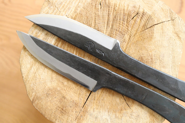 Kyohei Håndsmedet Jagt fuld tang kniv Fast blad Blå #2 stål 100mm