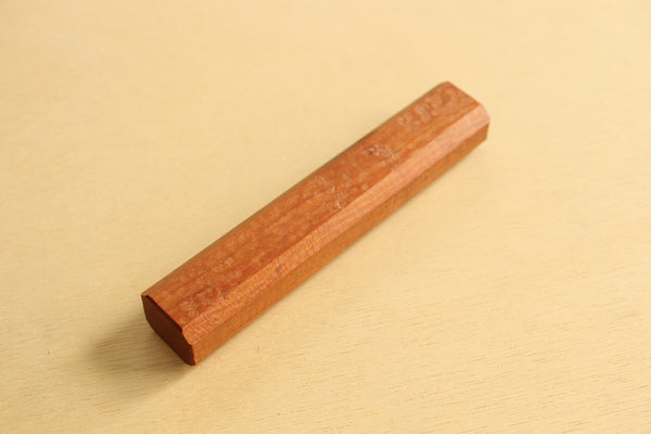Japanese  Yama Sakura dimple octagon wooden knife wa handle blank 143mm