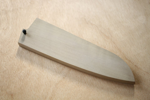 Magnolia træ Saya Cover Chef Knife Sheath til 160 til 180 mm med ibenholt træ pin