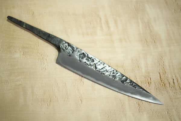 Kisuke Manaka blankt blad Blå #2 stål Håndsmedet kasumi-hamret Classic Petty kniv 135mm