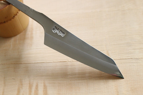 Kurotori Ginsan handgeschmiedet Hochglanzpoliertes Kiritsuke-Messer mit feststehender Klinge, Rohling 90 mm